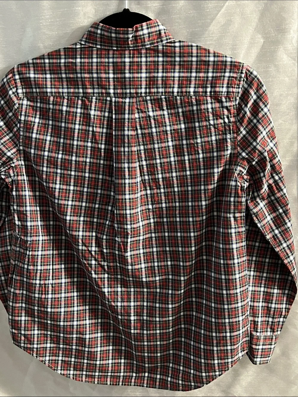 Ralph Lauren Red, Green, White & Navy Plaid Button-Down Shirt kids 10-12